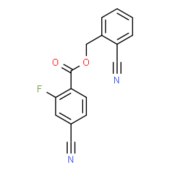ChemSpider 2D Image | 2-Cyanobenzyl 4-cyano-2-fluorobenzoate | C16H9FN2O2