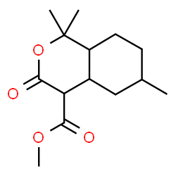 ChemSpider 2D Image | Methyl 1,1,6-trimethyl-3-oxooctahydro-1H-isochromene-4-carboxylate | C14H22O4