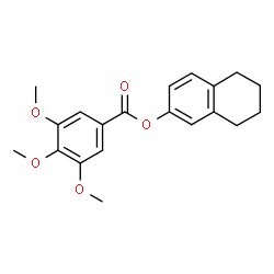 ChemSpider 2D Image | 5,6,7,8-Tetrahydro-2-naphthalenyl 3,4,5-trimethoxybenzoate | C20H22O5
