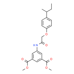 ChemSpider 2D Image | Dimethyl 5-{[(4-sec-butylphenoxy)acetyl]amino}isophthalate | C22H25NO6