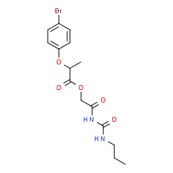 ChemSpider 2D Image | 2-Oxo-2-[(propylcarbamoyl)amino]ethyl 2-(4-bromophenoxy)propanoate | C15H19BrN2O5