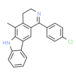 ChemSpider 2D Image | 1-(4-Chlorophenyl)-5-methyl-4,6-dihydro-3H-pyrido[4,3-b]carbazole | C22H17ClN2