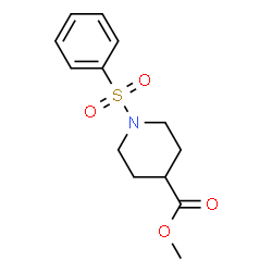 ChemSpider 2D Image | Methyl 1-(phenylsulfonyl)-4-piperidinecarboxylate | C13H17NO4S