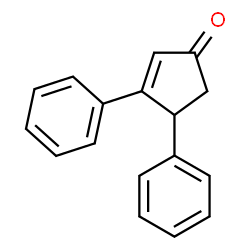 ChemSpider 2D Image | 3,4-Diphenyl-2-cyclopenten-1-one | C17H14O