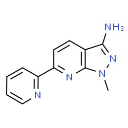 ChemSpider 2D Image | 1-Methyl-6-(2-pyridinyl)-1H-pyrazolo[3,4-b]pyridin-3-amine | C12H11N5