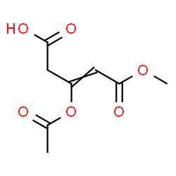 ChemSpider 2D Image | 3-Acetoxy-5-methoxy-5-oxo-3-pentenoic acid | C8H10O6