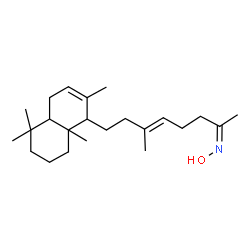 ChemSpider 2D Image | (2Z,5E)-N-Hydroxy-6-methyl-8-(2,5,5,8a-tetramethyl-1,4,4a,5,6,7,8,8a-octahydro-1-naphthalenyl)-5-octen-2-imine | C23H39NO
