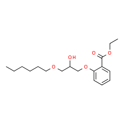 ChemSpider 2D Image | Ethyl 2-(3-(hexyloxy)-2-hydroxypropoxy)benzoate | C18H28O5