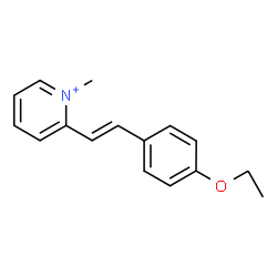 ChemSpider 2D Image | 2-[(E)-2-(4-Ethoxyphenyl)vinyl]-1-methylpyridinium | C16H18NO