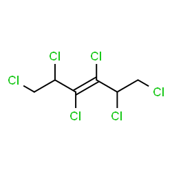 ChemSpider 2D Image | 1,2,3,4,5,6-HEXACHLORO-3-HEXENE | C6H6Cl6
