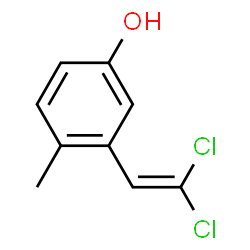 ChemSpider 2D Image | 3-(2,2-Dichlorovinyl)-4-methylphenol | C9H8Cl2O