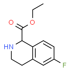 ChemSpider 2D Image | Ethyl-6-fluor-1,2,3,4-tetrahydroisochinolin-1-carboxylat | C12H14FNO2
