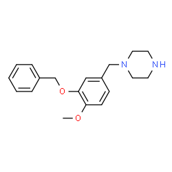 ChemSpider 2D Image | 1-[3-(Benzyloxy)-4-methoxybenzyl]piperazine | C19H24N2O2
