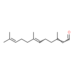 ChemSpider 2D Image | (2E,6E)-3,7,11-Trimethyl-2,6,10-dodecatrienal | C15H24O