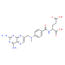 ChemSpider 2D Image | N-(4-{[(2,4-Diamino-7-pteridinyl)methyl](methyl)amino}benzoyl)-D-glutamic acid | C20H22N8O5