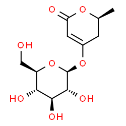 ChemSpider 2D Image | (2S)-2-Methyl-6-oxo-3,6-dihydro-2H-pyran-4-yl beta-D-glucopyranoside | C12H18O8