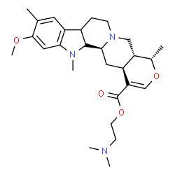 ChemSpider 2D Image | 2-(Dimethylamino)ethyl (19alpha)-11-methoxy-1,10,19-trimethyl-16,17-didehydro-2,7-dihydro-18-oxayohimban-16-carboxylate | C27H39N3O4