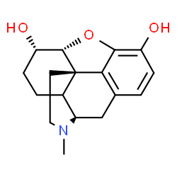 ChemSpider 2D Image | (5alpha,6alpha)-17-Methyl-4,5-epoxymorphinan-3,6-diol | C17H21NO3