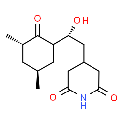 ChemSpider 2D Image | 4-{(2R)-2-[(3S,5S)-3,5-Dimethyl-2-oxocyclohexyl]-2-hydroxyethyl}-2,6-piperidinedione | C15H23NO4