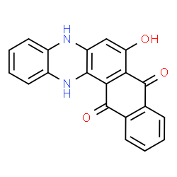 ChemSpider 2D Image | 7-Hydroxy-5,14-dihydronaphtho[2,3-a]phenazine-8,13-dione | C20H12N2O3