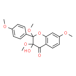 ChemSpider 2D Image | 3-Hydroxy-2,3,7-trimethoxy-2-(4-methoxyphenyl)-2,3-dihydro-4H-chromen-4-one | C19H20O7