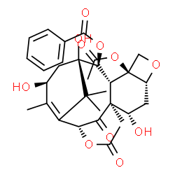 ChemSpider 2D Image | (1beta,2alpha,5beta,7beta,10beta,13alpha)-4,10-Diacetoxy-1,7,13-trihydroxy-9-oxo-5,20-epoxytax-11-en-2-yl benzoate | C31H38O11