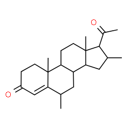 ChemSpider 2D Image | 6,16-Dimethylpregn-4-ene-3,20-dione | C23H34O2