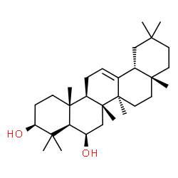 ChemSpider 2D Image | (3Î²,6Î²)-Olean-12-ene-3,6-diol | C30H50O2