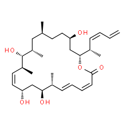 ChemSpider 2D Image | (3Z,5E,7S,8R,10R,11Z,13R,14S,15R,17R,20S,22S)-22-[(2R,3Z)-3,5-Hexadien-2-yl]-8,10,14,20-tetrahydroxy-7,13,15,17-tetramethyloxacyclodocosa-3,5,11-trien-2-one | C31H50O6