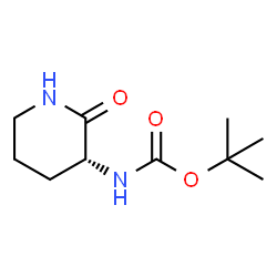 ChemSpider 2D Image | tert-butyl (R)-(2-oxopiperidin-3-yl)carbamate | C10H18N2O3