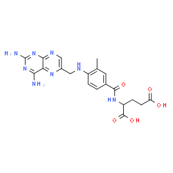 ChemSpider 2D Image | N-(4-{[(2,4-Diamino-6-pteridinyl)methyl]amino}-3-methylbenzoyl)glutamic acid | C20H22N8O5