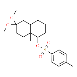 ChemSpider 2D Image | 6,6-Dimethoxy-8a-methyldecahydro-1-naphthalenyl 4-methylbenzenesulfonate | C20H30O5S