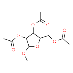 ChemSpider 2D Image | Methyl 2,3,5-tri-O-acetylpentofuranoside | C12H18O8