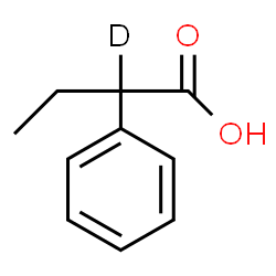 ChemSpider 2D Image | 2-Phenyl(2-~2~H)butanoic acid | C10H11DO2