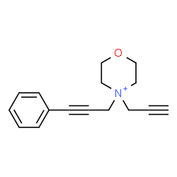 ChemSpider 2D Image | 4-(3-Phenyl-prop-2-ynyl)-4-prop-2-ynyl-morpholin-4-ium | C16H18NO