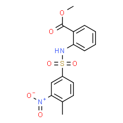 ChemSpider 2D Image | Methyl 2-{[(4-methyl-3-nitrophenyl)sulfonyl]amino}benzoate | C15H14N2O6S