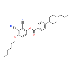 ChemSpider 2D Image | 2,3-Dicyano-4-(hexyloxy)phenyl 4-(4-propylcyclohexyl)benzoate | C30H36N2O3