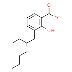 ChemSpider 2D Image | 3-(2-Ethylhexyl)-2-hydroxybenzoate | C15H21O3