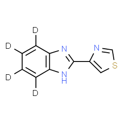 ChemSpider 2D Image | 2-(1,3-Thiazol-4-yl)(4,5,6,7-~2~H_4_)-1H-benzimidazole | C10H3D4N3S