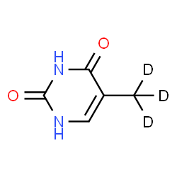 ChemSpider 2D Image | 2,4(1H,3H)-Pyrimidinedione, 5-(methyl-d3)- | C5H3D3N2O2