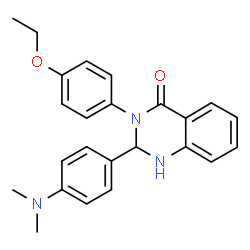 ChemSpider 2D Image | 2-(4-Dimethylamino-phenyl)-3-(4-ethoxy-phenyl)-2,3-dihydro-1H-quinazolin-4-one | C24H25N3O2