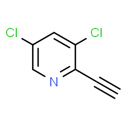 ChemSpider 2D Image | 3,5-Dichloro-2-ethynylpyridine | C7H3Cl2N