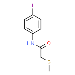 ChemSpider 2D Image | N-(4-Iodophenyl)-2-(methylsulfanyl)acetamide | C9H10INOS