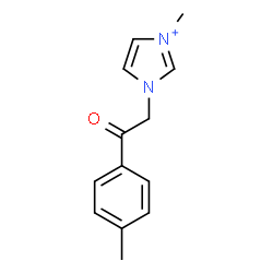ChemSpider 2D Image | 3-Methyl-1-(2-oxo-2-p-tolyl-ethyl)-3H-imidazol-1-ium | C13H15N2O