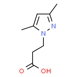 ChemSpider 2D Image | 3,5-Dimethyl-1H-pyrazole-1-propanoic acid | C8H12N2O2