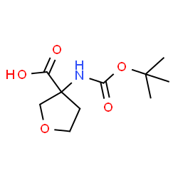 ChemSpider 2D Image | 3-{[(tert-butoxy)carbonyl]amino}oxolane-3-carboxylic acid | C10H17NO5