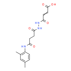 ChemSpider 2D Image | 4-(2-{4-[(2,4-Dimethylphenyl)amino]-4-oxobutanoyl}hydrazino)-4-oxo-2-butenoic acid | C16H19N3O5