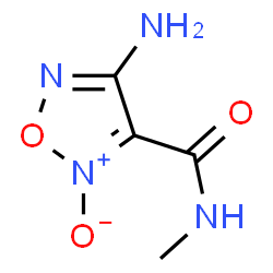 ChemSpider 2D Image | 4-Amino-N-methyl-1,2,5-oxadiazole-3-carboxamide 2-oxide | C4H6N4O3