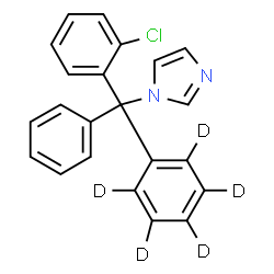 ChemSpider 2D Image | CLOTRIMAZOLE-D5 | C22H12D5ClN2