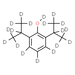 ChemSpider 2D Image | 2,6-Bis[(~2~H_7_)-2-propanyl](O-~2~H_4_)phenol | C12D18O